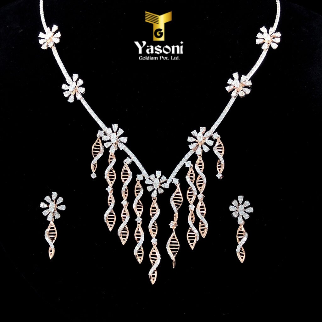 Premium V Shape Diamond Necklace