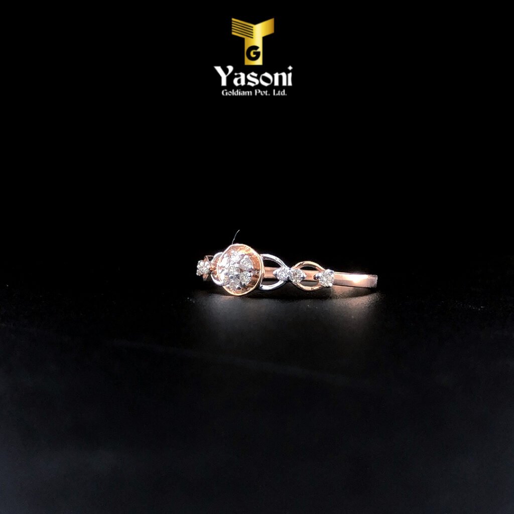 Slim Flora Diamond Ring