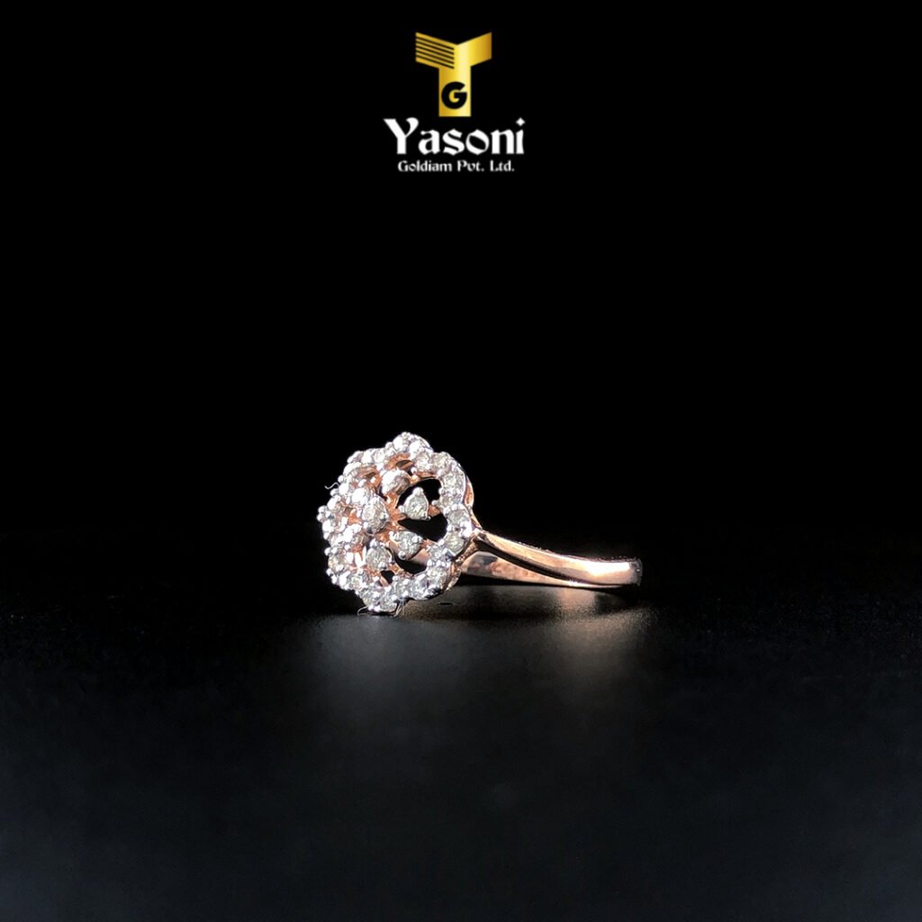 Rose Big Flora Diamond Ring