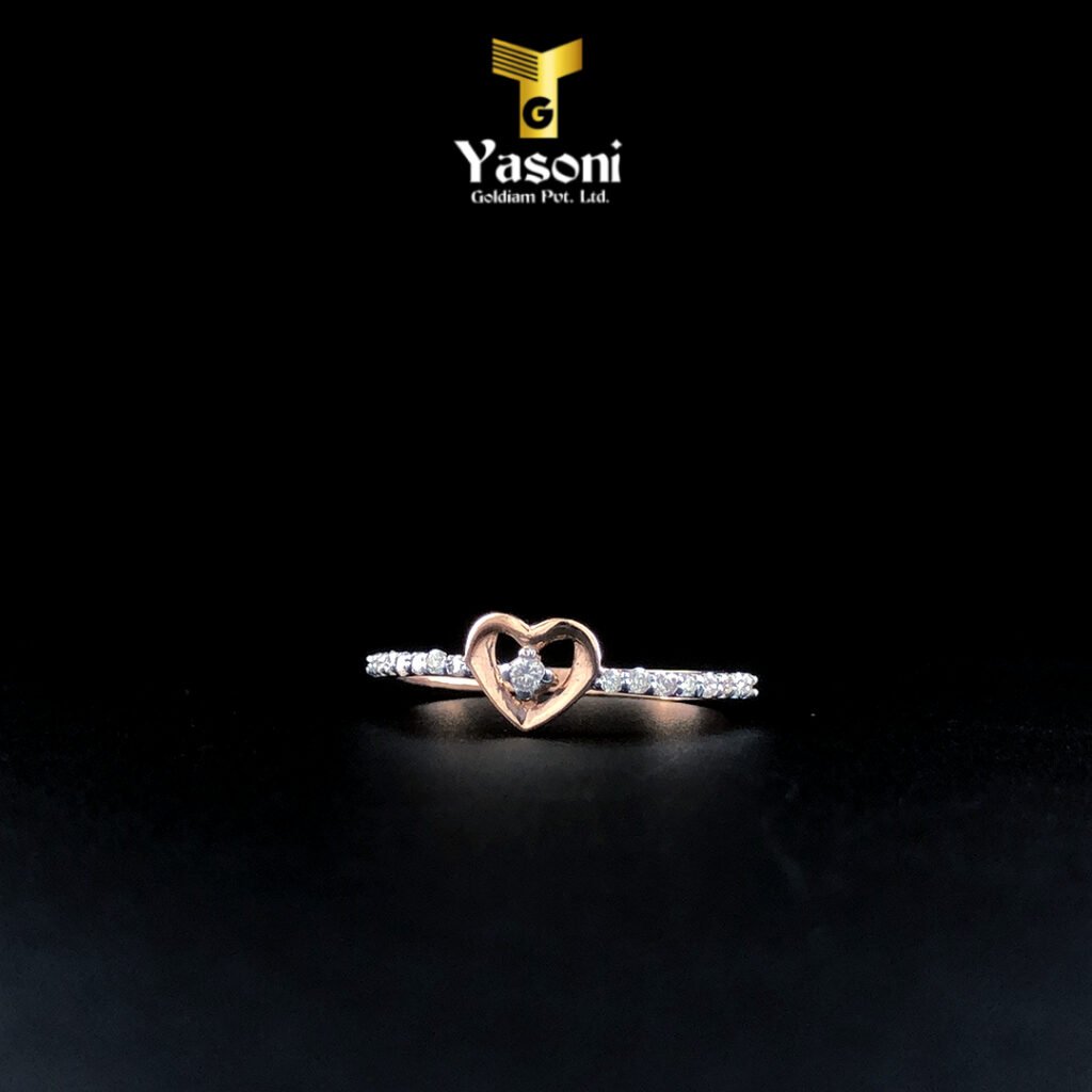 Rose Heart Diamond Ring