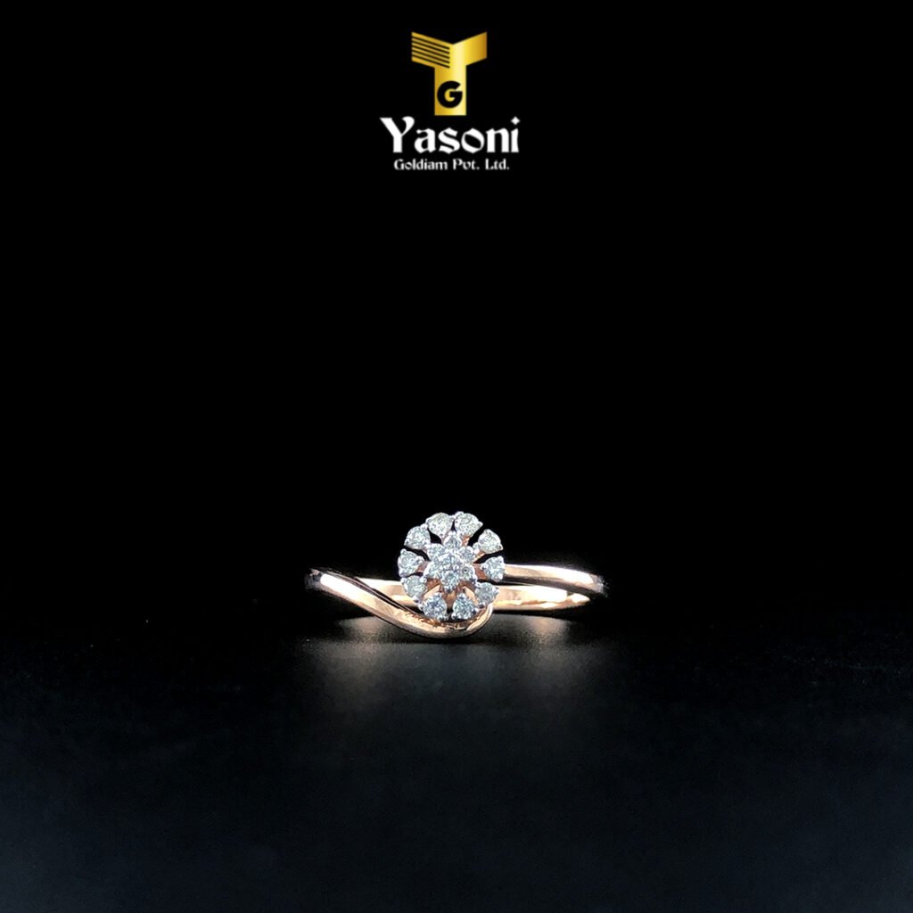 Mini Flower  Diamond Ring