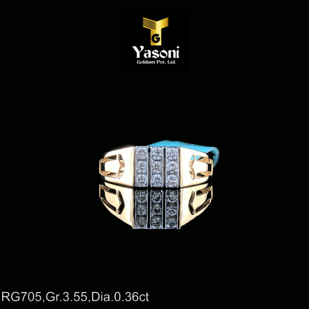 Three Line Diamond Ring